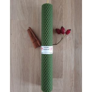Sviečka z včelieho vosku vysoká zelená